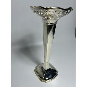 Godinger Silver Company plated Bud Vase with Filagree Details